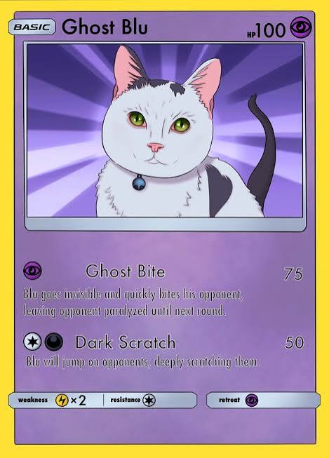 Cat Blue Digital pokemon card